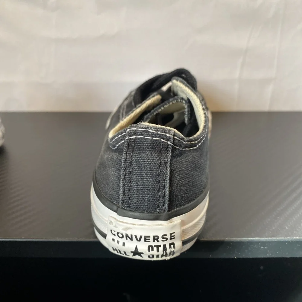 Converse All Star Chuck Taylor Kids Canvas‎ Shoes Low Top Black Boys Size 11
